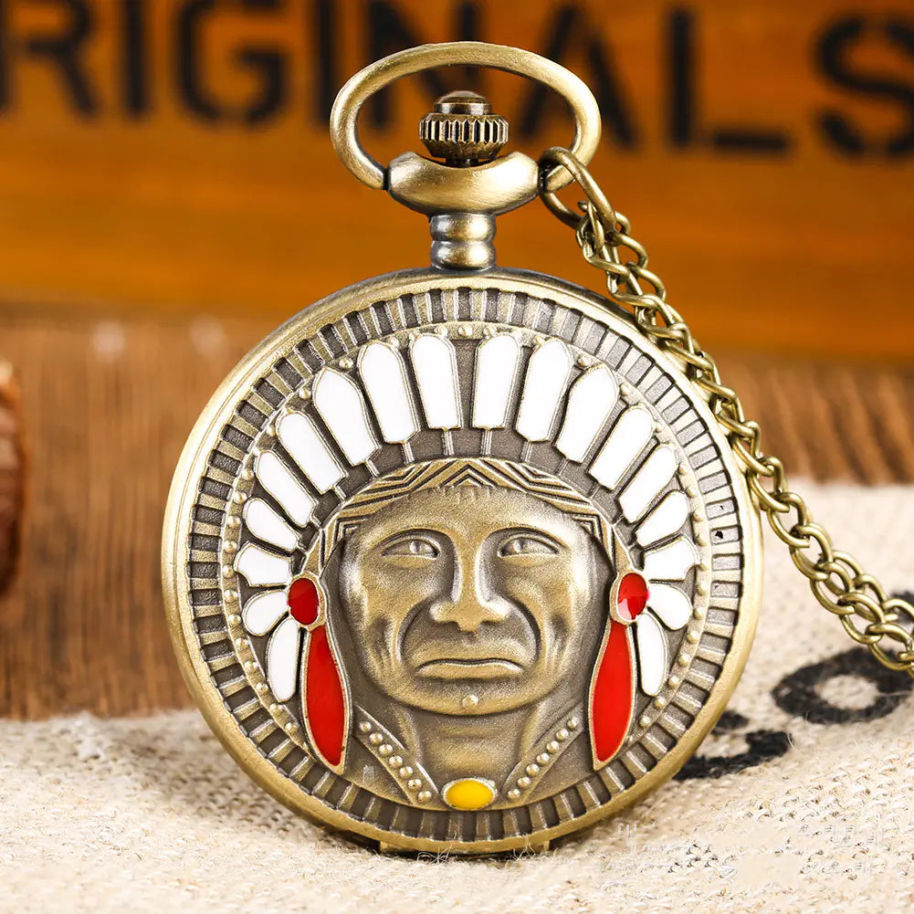 Vintage Chief Green Large Pocket Watch