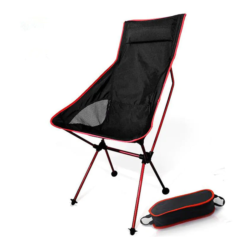 Portable High-Back Aluminum Folding Beach Chair