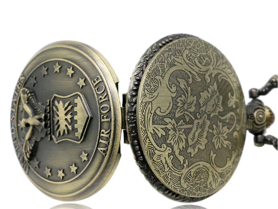 Quartz Pocket Watch in Antique Bronze Color