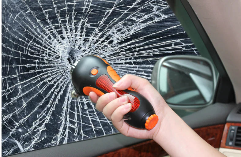 Emergency Tool Kit: Cutter, Flashlight, Safety Belt