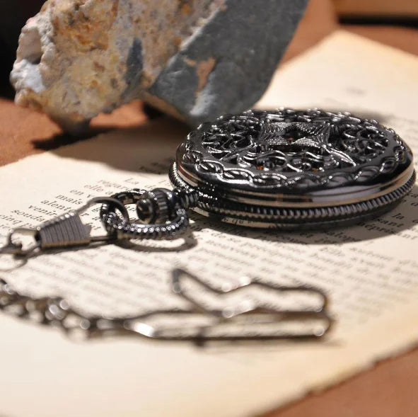 Classic Hollow Mechanical Pocket Watch (Vintage Style)