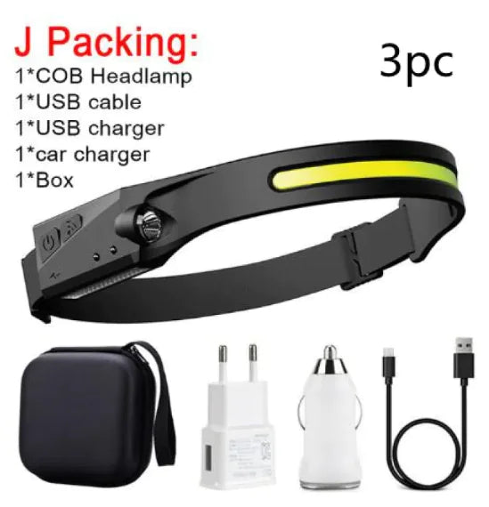 COB LED Rechargeable Headlamp