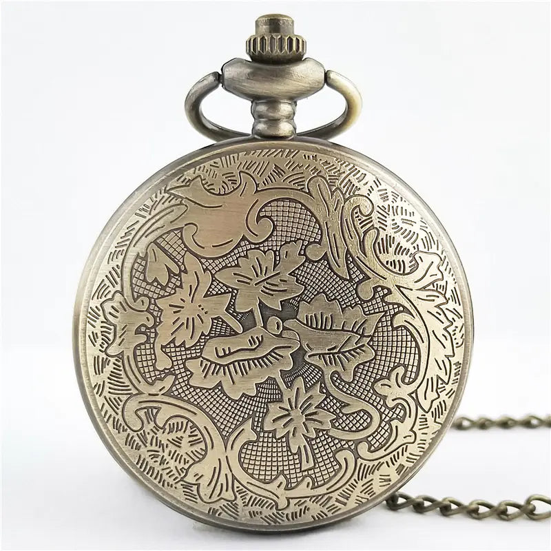 Steampunk Hollow Gear Quartz Pocket Watch Necklace
