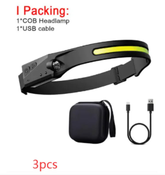 COB LED Rechargeable Headlamp