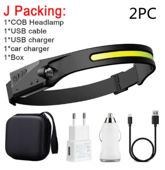 COB LED Rechargeable Headlamp