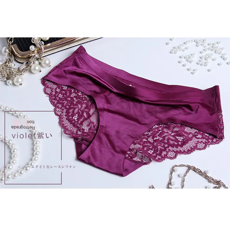 Sexy Ice Nylon Women's Lace Thong Panties