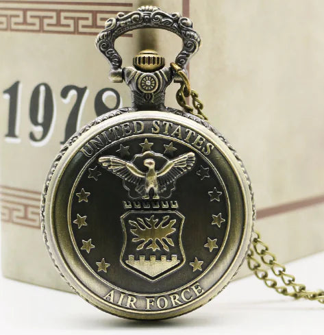 Quartz Pocket Watch in Antique Bronze Color