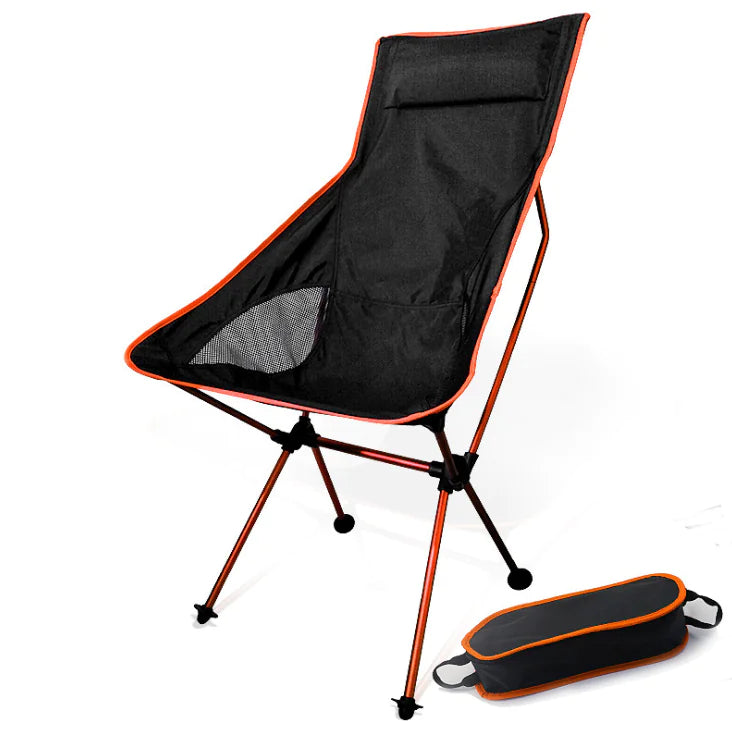 Portable High-Back Aluminum Folding Beach Chair