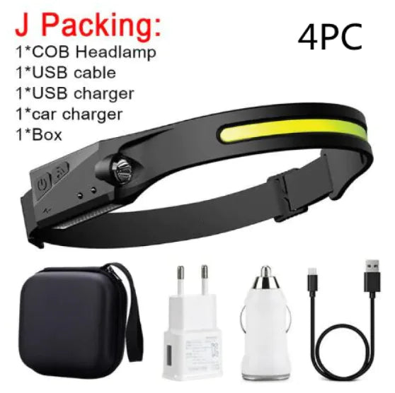 COB LED Rechargeable Headlamp