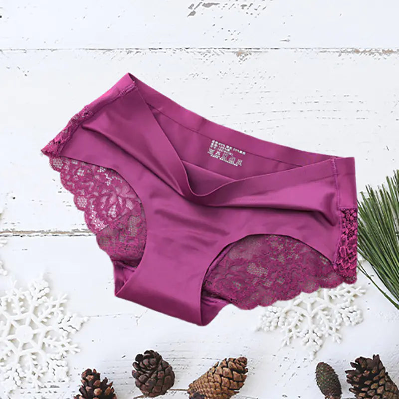 Sexy Ice Nylon Women's Lace Thong Panties