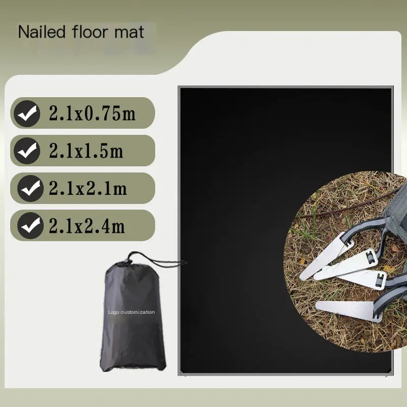 Outdoor Waterproof Ground Mat with Stakes for Camping