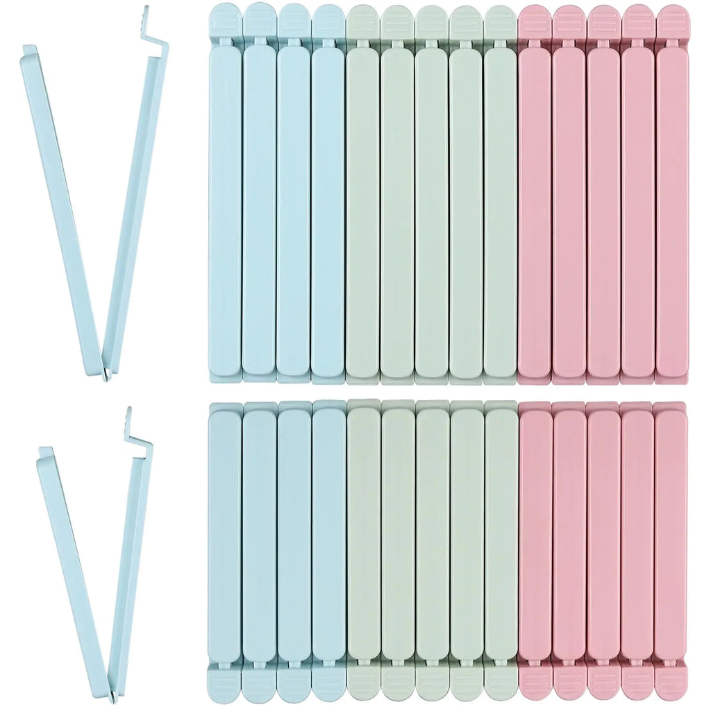 Semjikoy 30 Pack Sealing Clip Bag Plastic Bag Sealing Clips Snack Bag Plastic Sealing Clip 4.7 Inches& 6 Inches