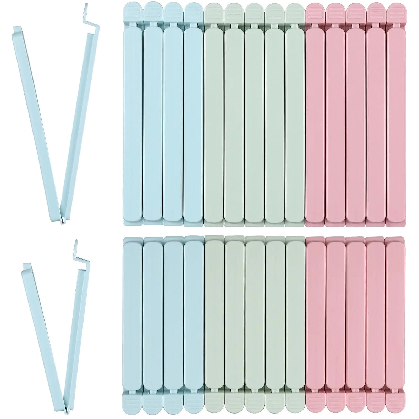 Semjikoy 30 Pack Sealing Clip Bag Plastic Bag Sealing Clips Snack Bag Plastic Sealing Clip 4.7 Inches& 6 Inches