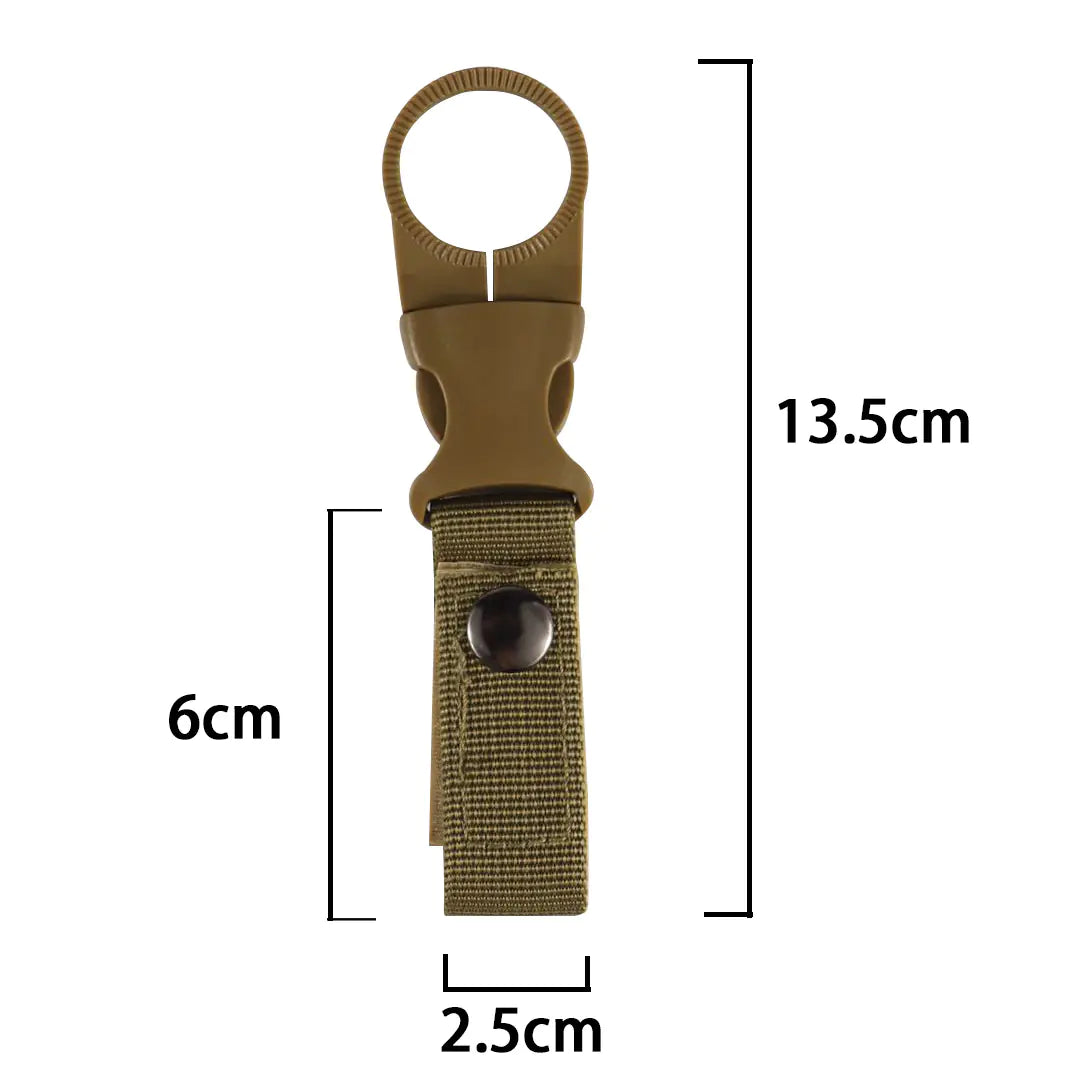 Outdoor Tactical Nylon Water Bottle Clip with Carabiner