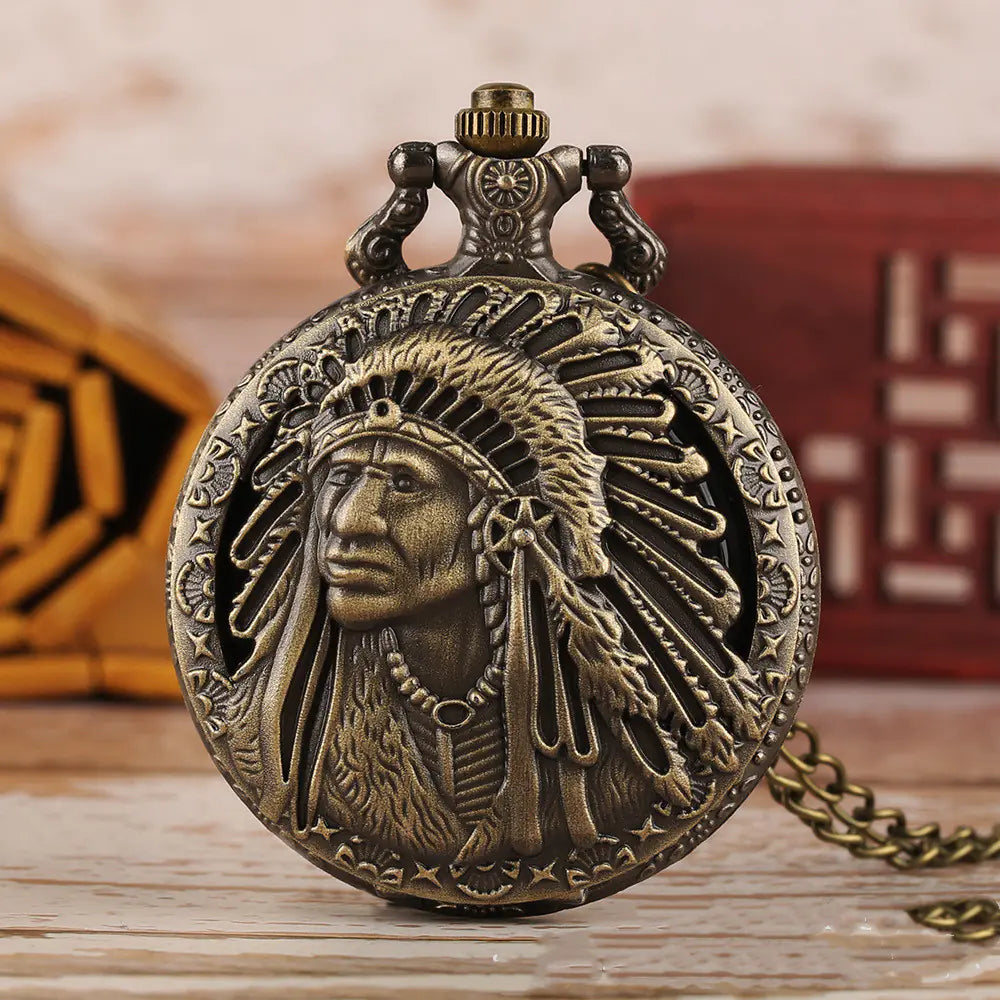 Vintage Chief Green Large Pocket Watch