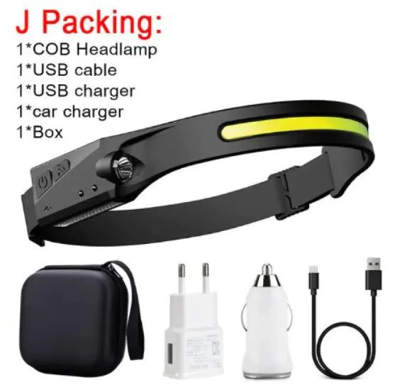 COB LED Rechargeable Headlamp