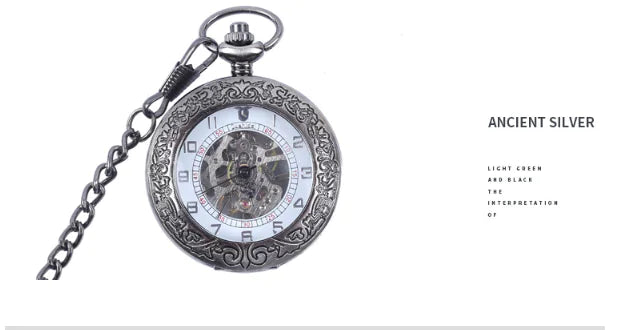 Vintage Mechanical Pocket Watch with Skeleton Design
