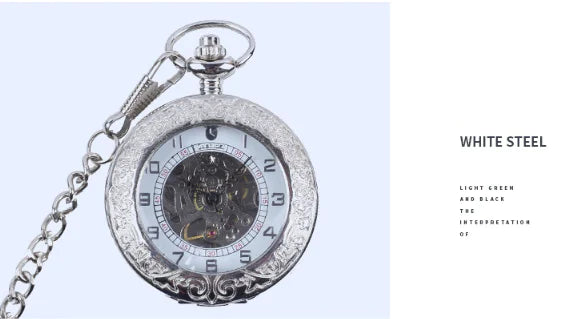 Vintage Mechanical Pocket Watch with Skeleton Design