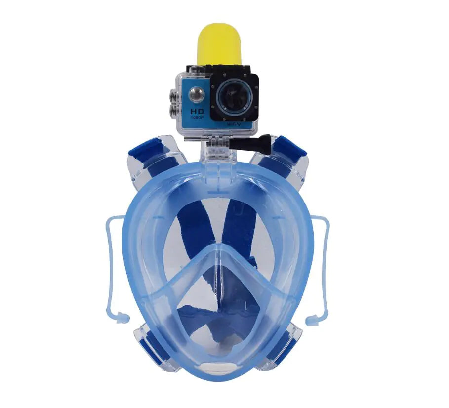 Dry Snorkel Mask with Nose Breathing System