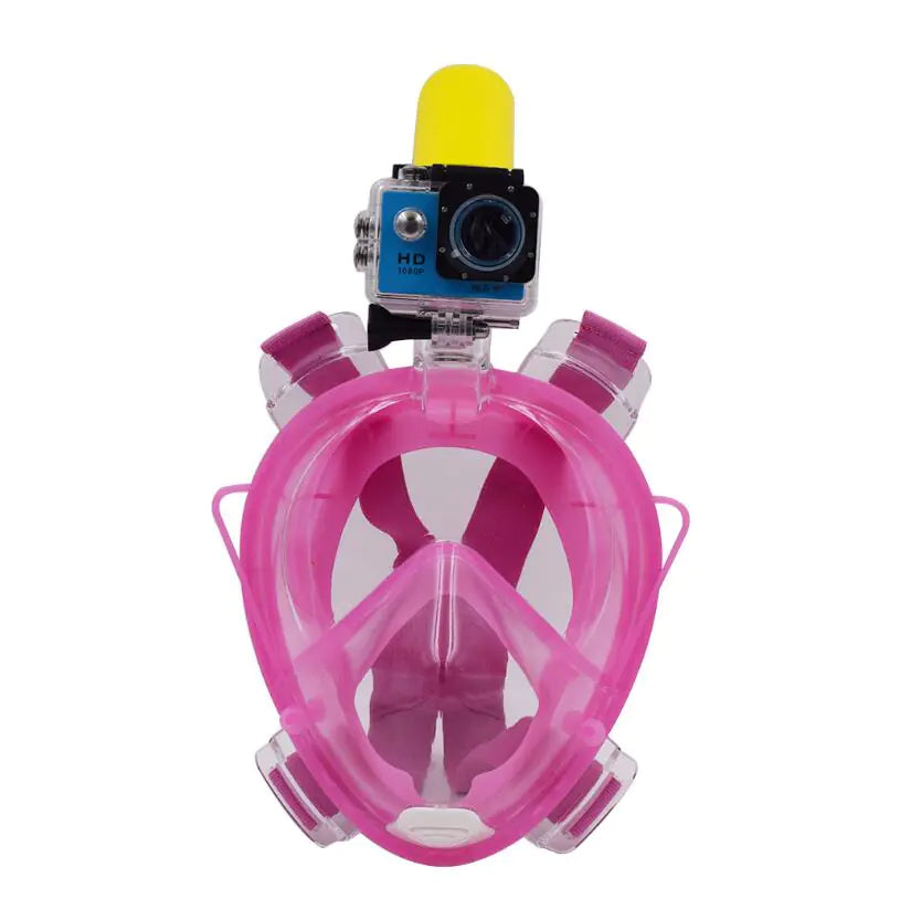 Dry Snorkel Mask with Nose Breathing System