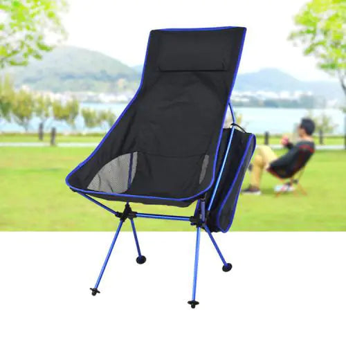 Portable High-Back Aluminum Folding Beach Chair