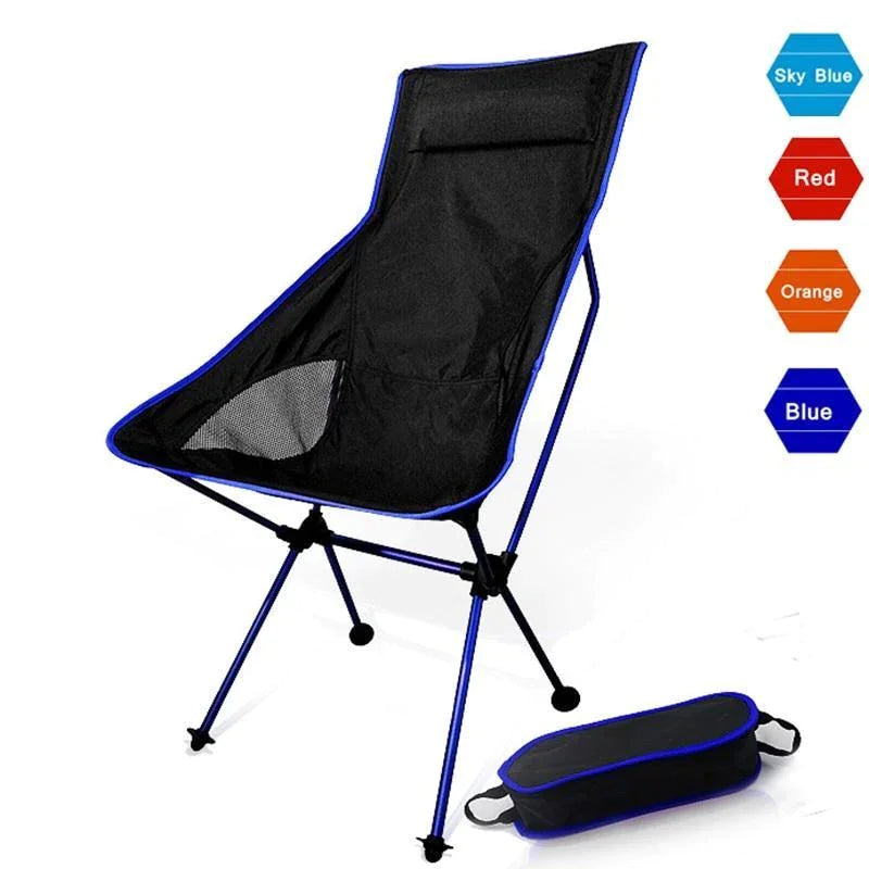 Portable High-Back Aluminum Folding Beach Chair