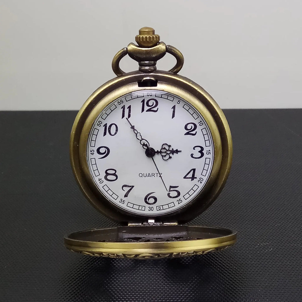 Vintage Pocket Watch with Hollow Gear Design
