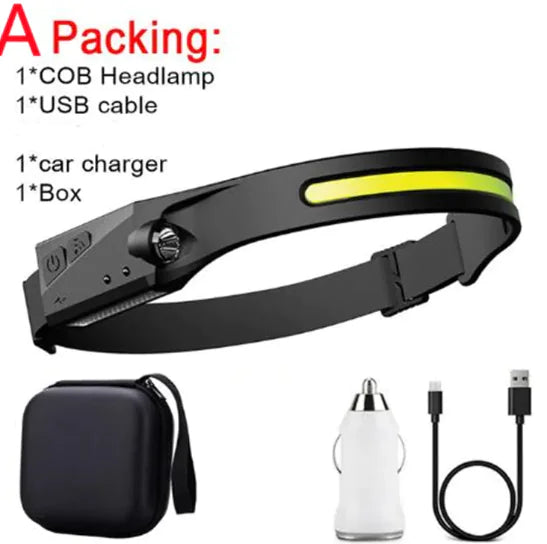 COB LED Rechargeable Headlamp