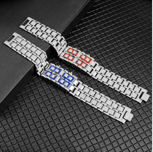 LED Mirror Lava Electronic Watch