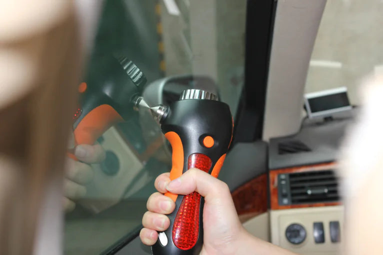 Emergency Tool Kit: Cutter, Flashlight, Safety Belt
