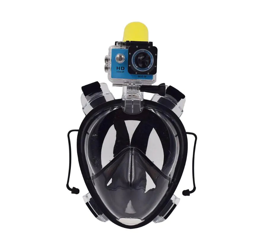 Dry Snorkel Mask with Nose Breathing System